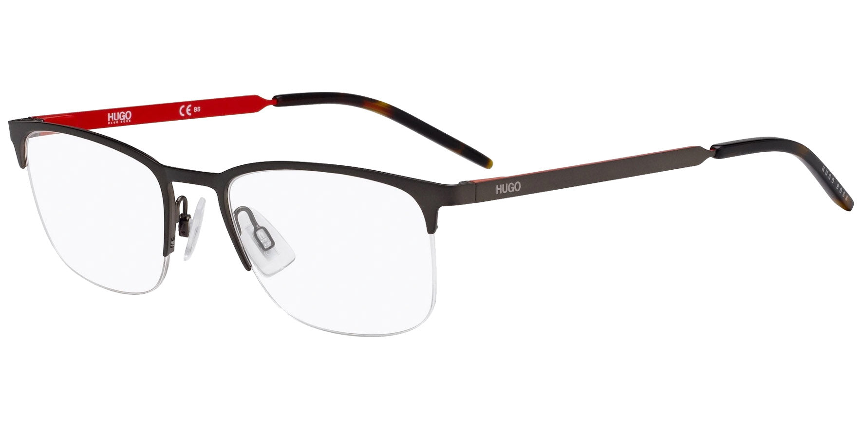 Hugo Boss Semi-Rimless Rectangle Eyeglasses
