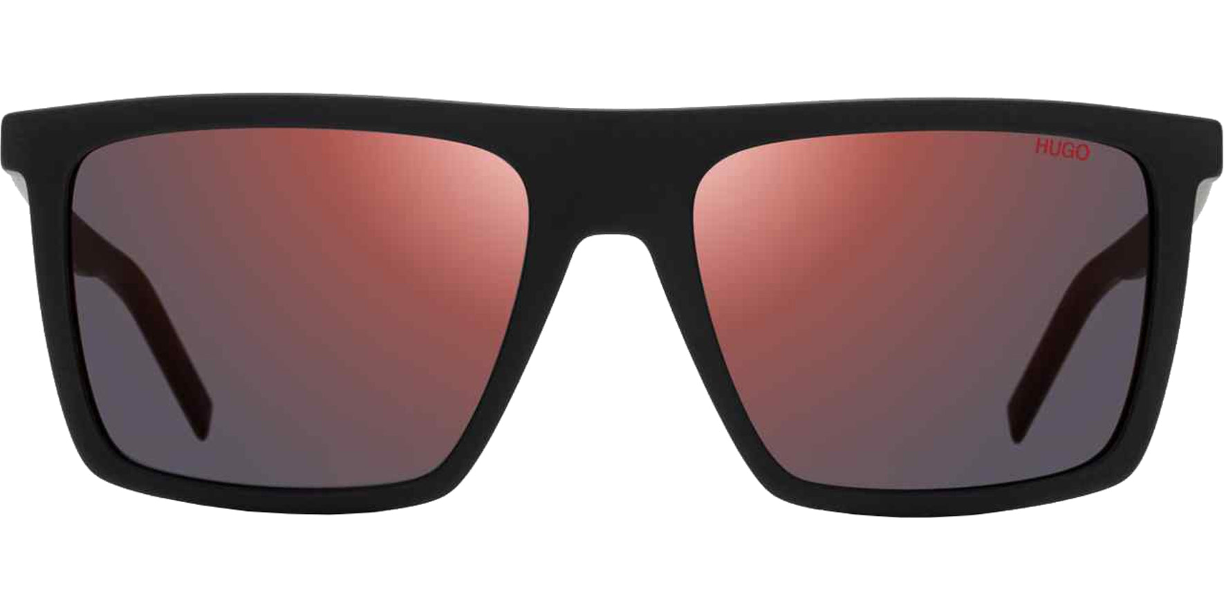 Hugo Boss Matte Black Rectangular w/Mirror Lens - Eyedictive