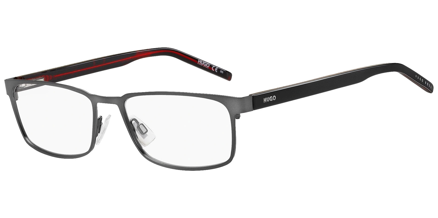 Hugo Boss Rectangle Eyeglasses w/ Spring Flex Hinges