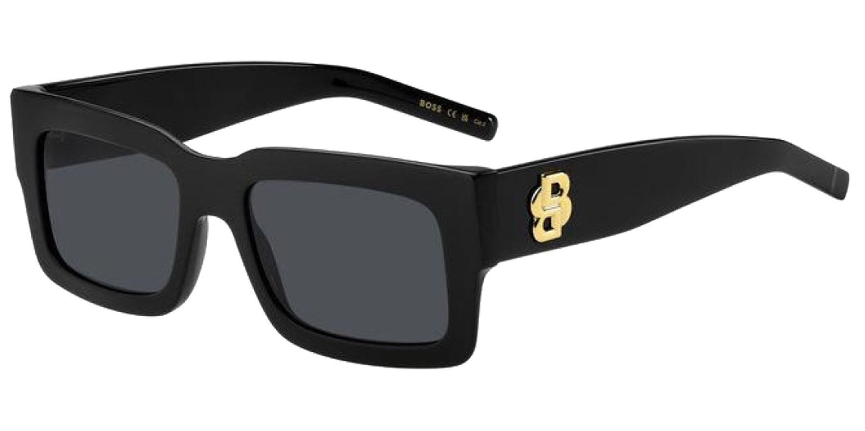 Hugo Boss Chunky Flat Top Rectangle w/ 5-Barrel Steel Hinges