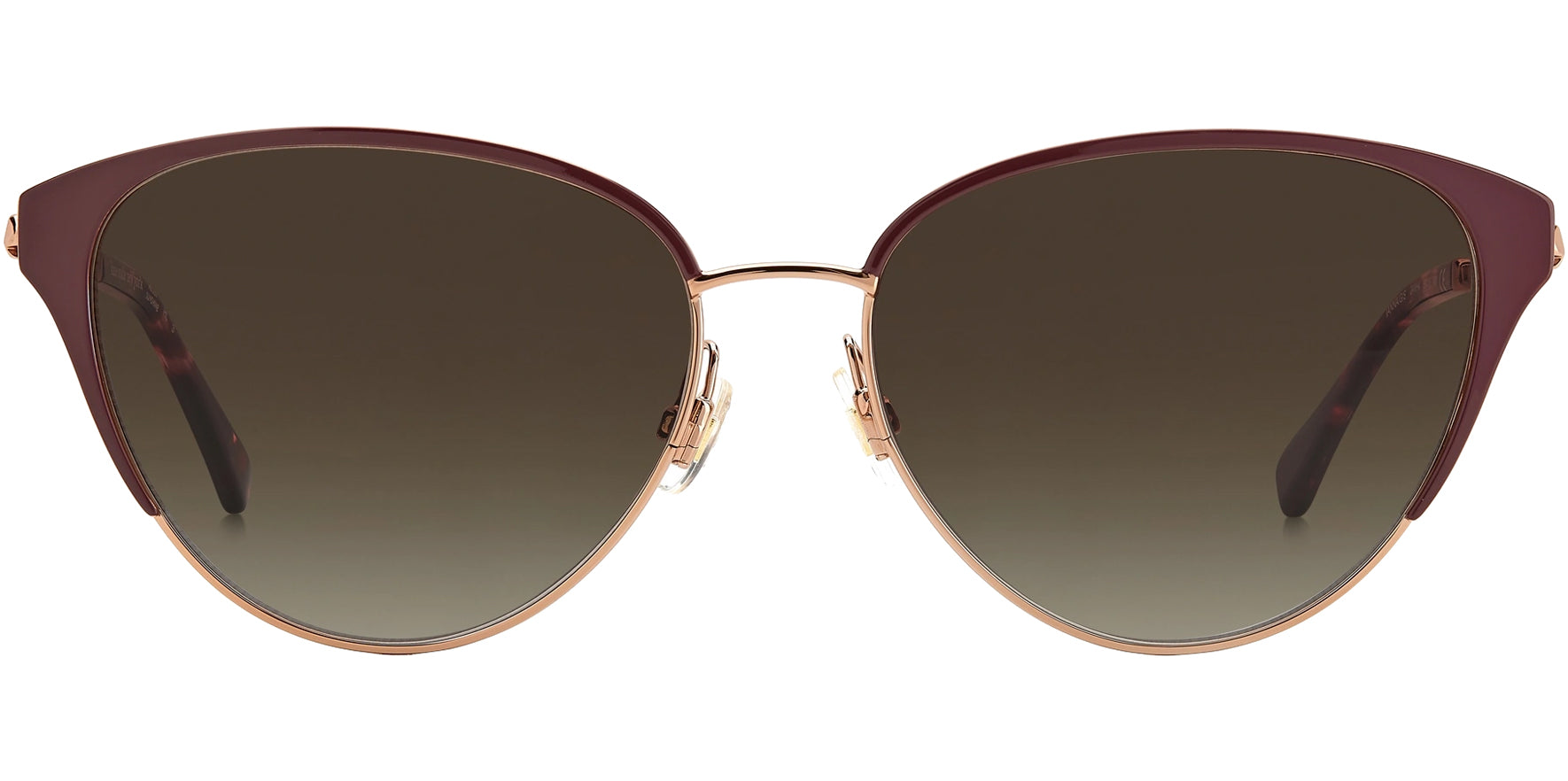 Kate Spade Ianna Rose Gold-Tone Red Cat Eye w/ Gradient Lens