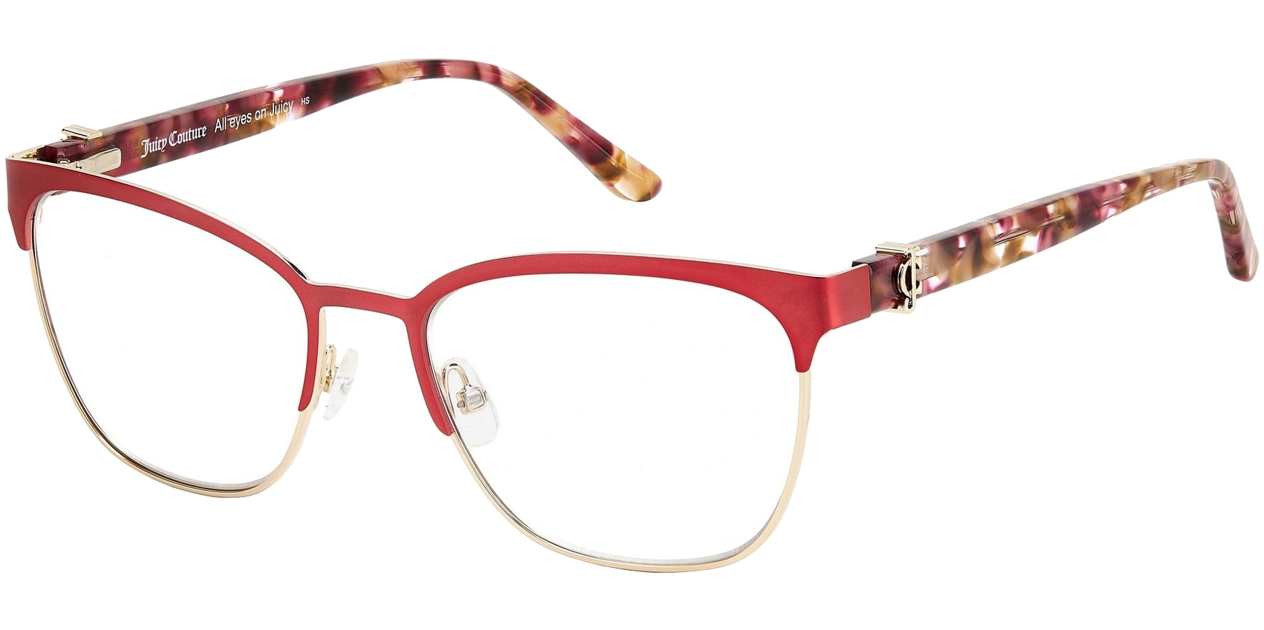 Juicy Couture Stainless Steel Browline Cat-Eye Eyeglasses