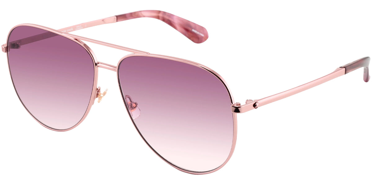 Kate Spade Isla Rose Gold-Tone Aviator w/ Gradient Lens  display picture 3
