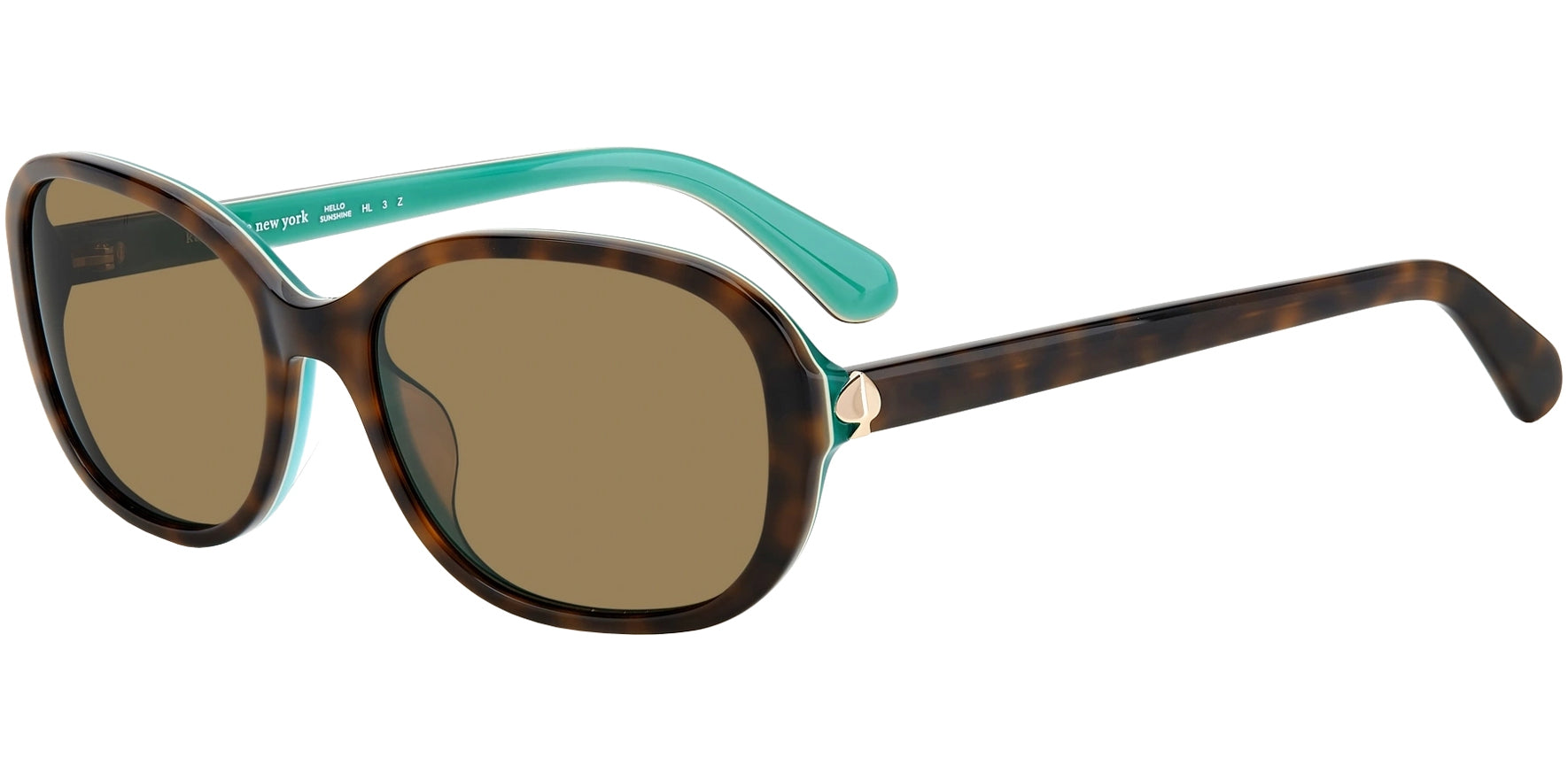 Kate Spade Izabella Polarized Havana Turquoise Oval - Eyedictive