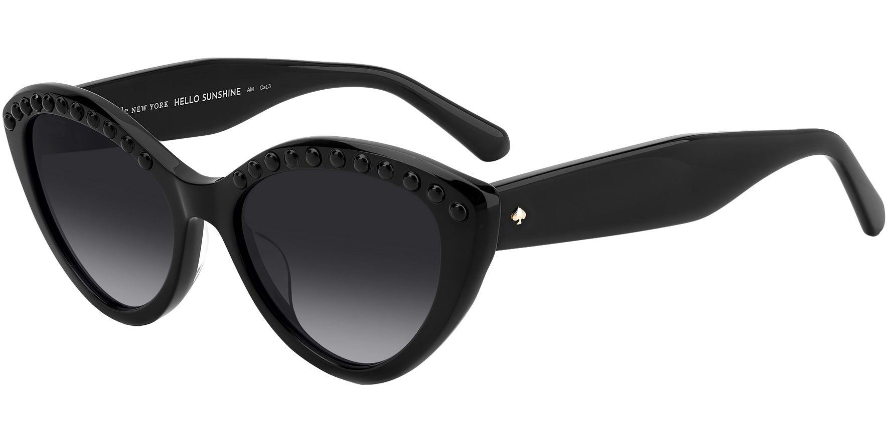 Kate Spade Juni Pearl Black Dotted Cat-Eye w/ Gradient Lens