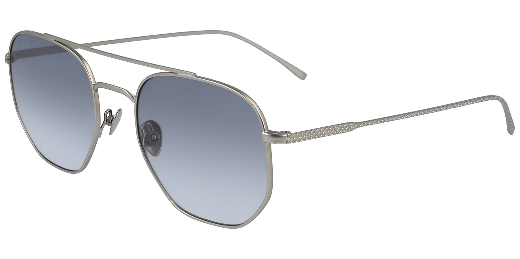 Lacoste Geometric Aviator w/ Textured Pique Temples - Eyedictive