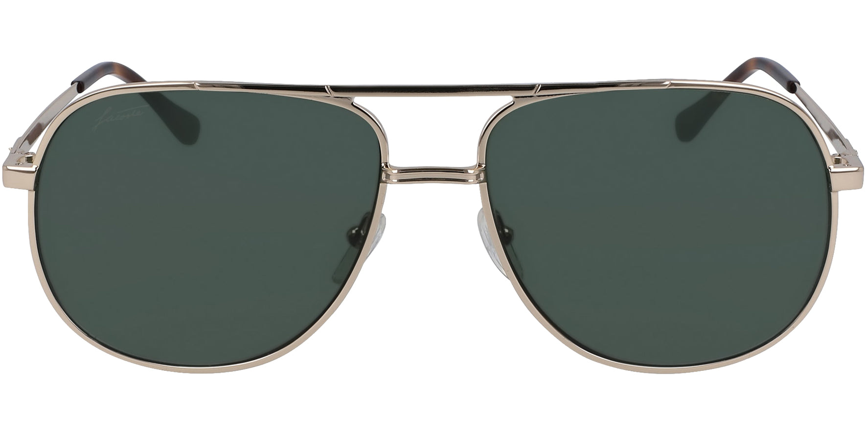 Lacoste Gold-Tone Metal Navigator w/ Tempered Glass Lens - Eyedictive