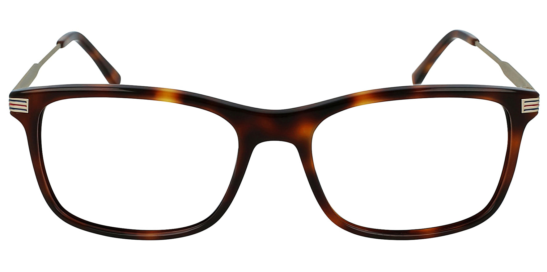 Lacoste Havana Rectangular Eyeglass Frames