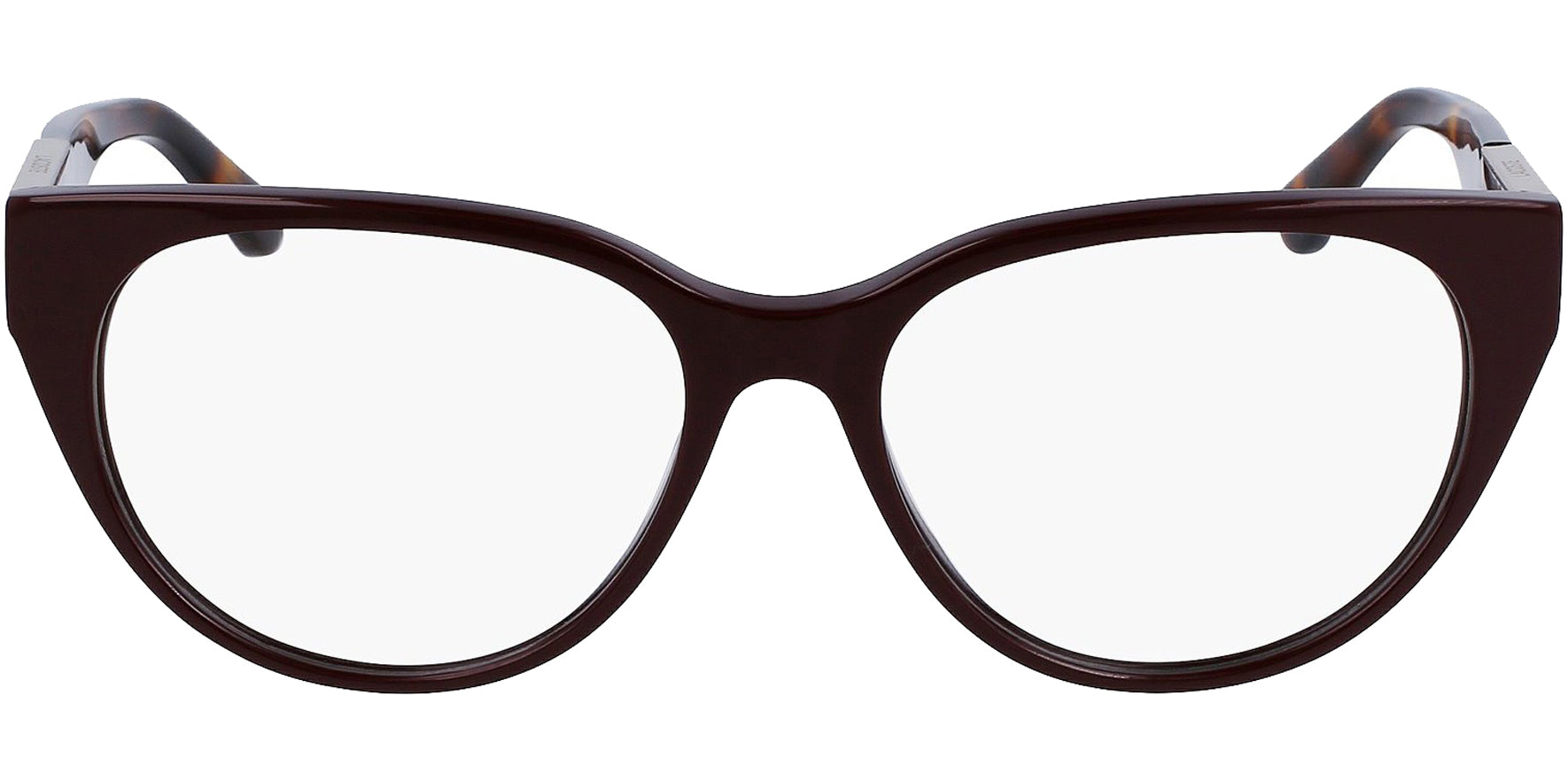 Lacoste Women's Dark Red Oval Cat-Eye Eyeglass Frames