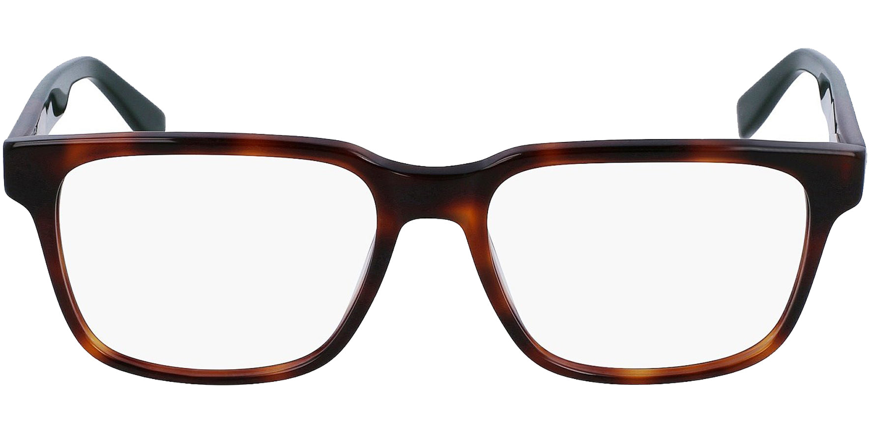 Lacoste Tortoise Soft Square Eyeglass Frames w/ Steel Hinges