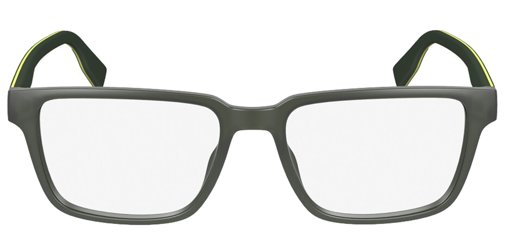 Lacoste Matte Dark Green Rectangle Eyeglass Frames