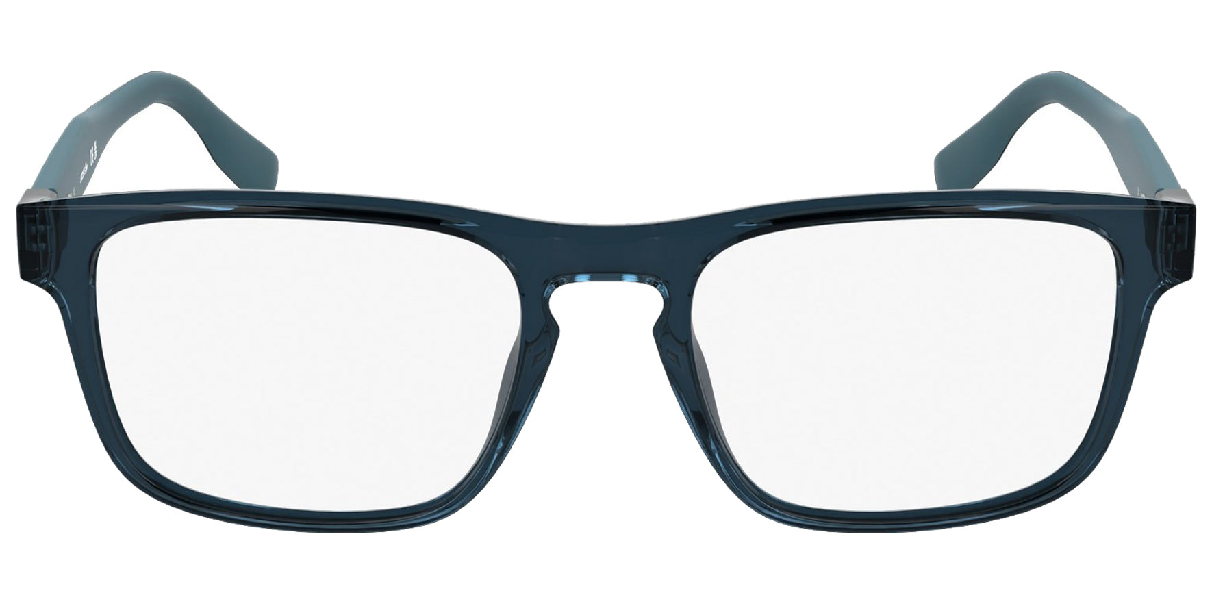 Lacoste Transparent Rectangle Eyeglass Frames w/ Spring Flex Temples