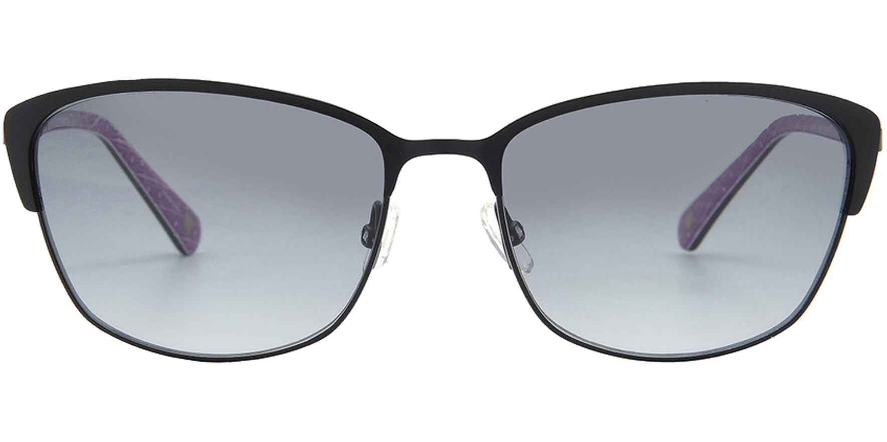 Liz Claiborne Black Soft Square Browline w/ Gradient Lens