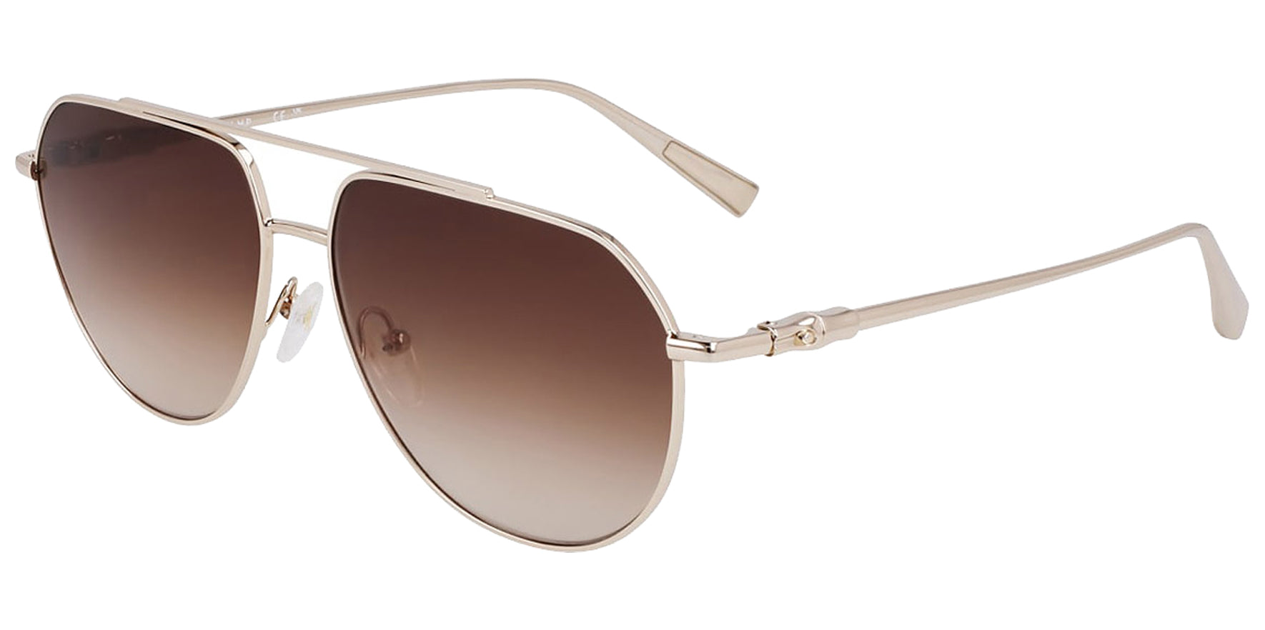 Longchamp Slim Metal Aviator w/ Gradient Lens