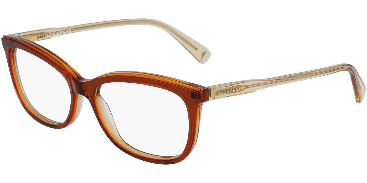 Longchamp Soft Rectangle Eyeglasses w/ Spring Flex Hinges