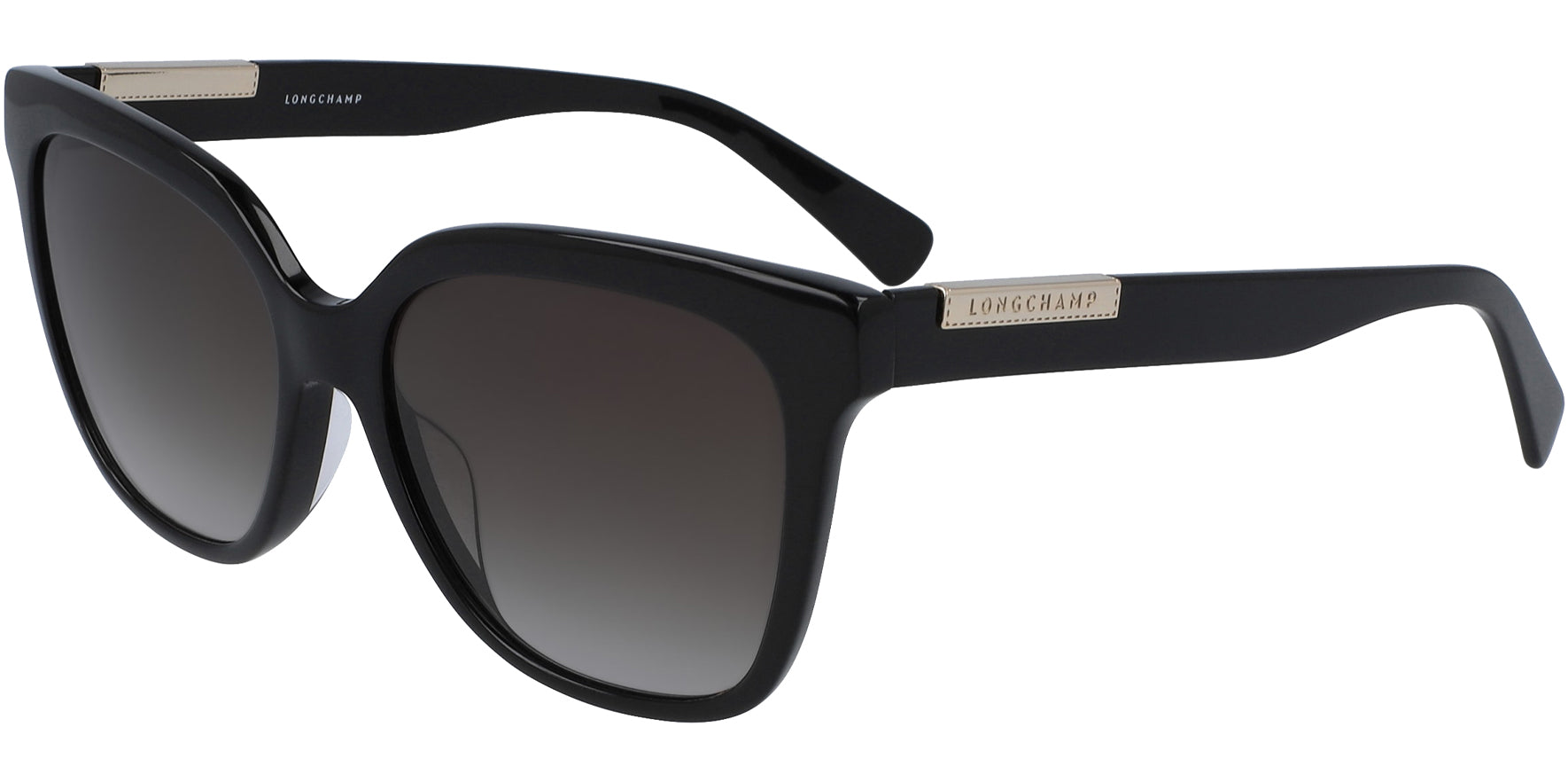 Longchamp Black Squared Cat Eye w/ Gradient Lens - Eyedictive