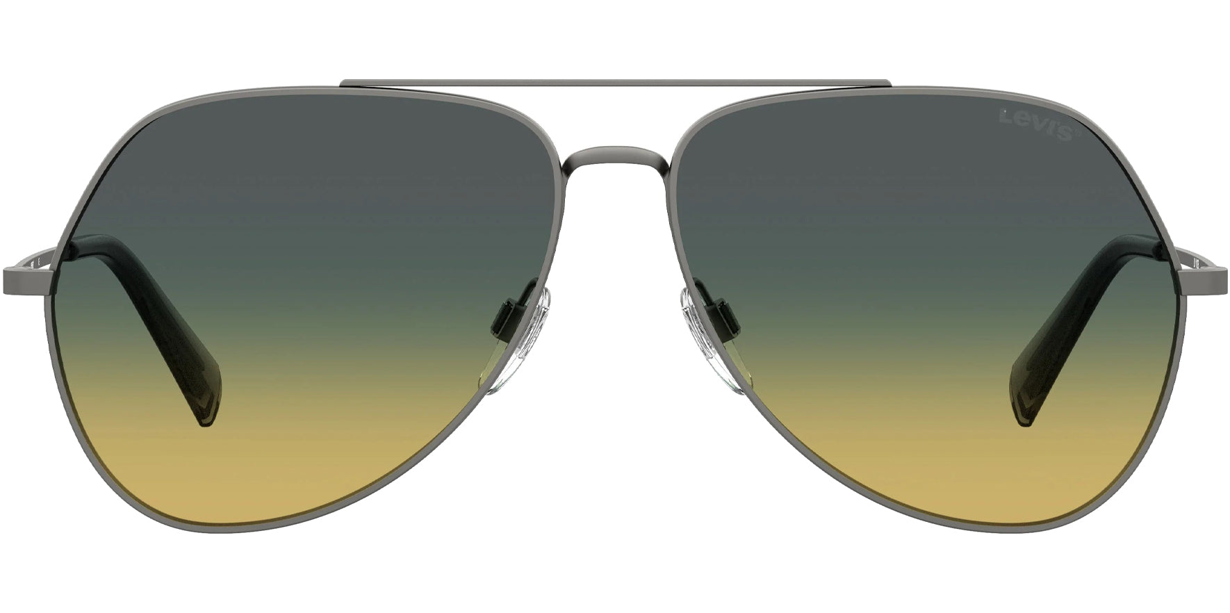 Levi's Dark Matte Ruthenium Aviator w/ Gradient Lens - Eyedictive