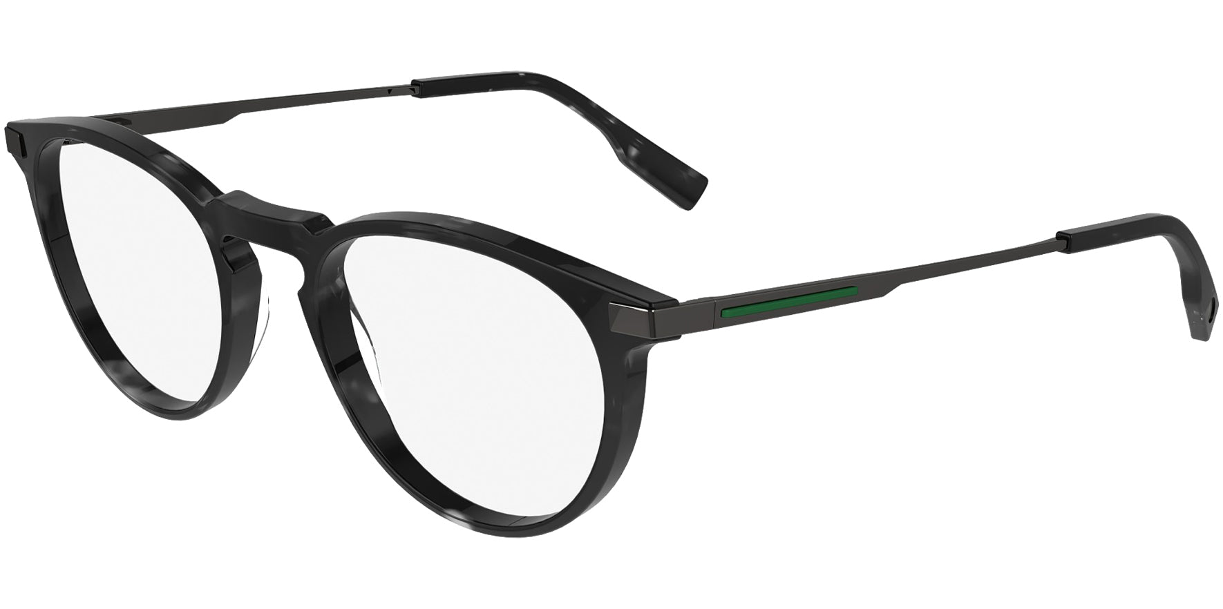 Lacoste Havana Gray Round Pantos Eyeglass Frames