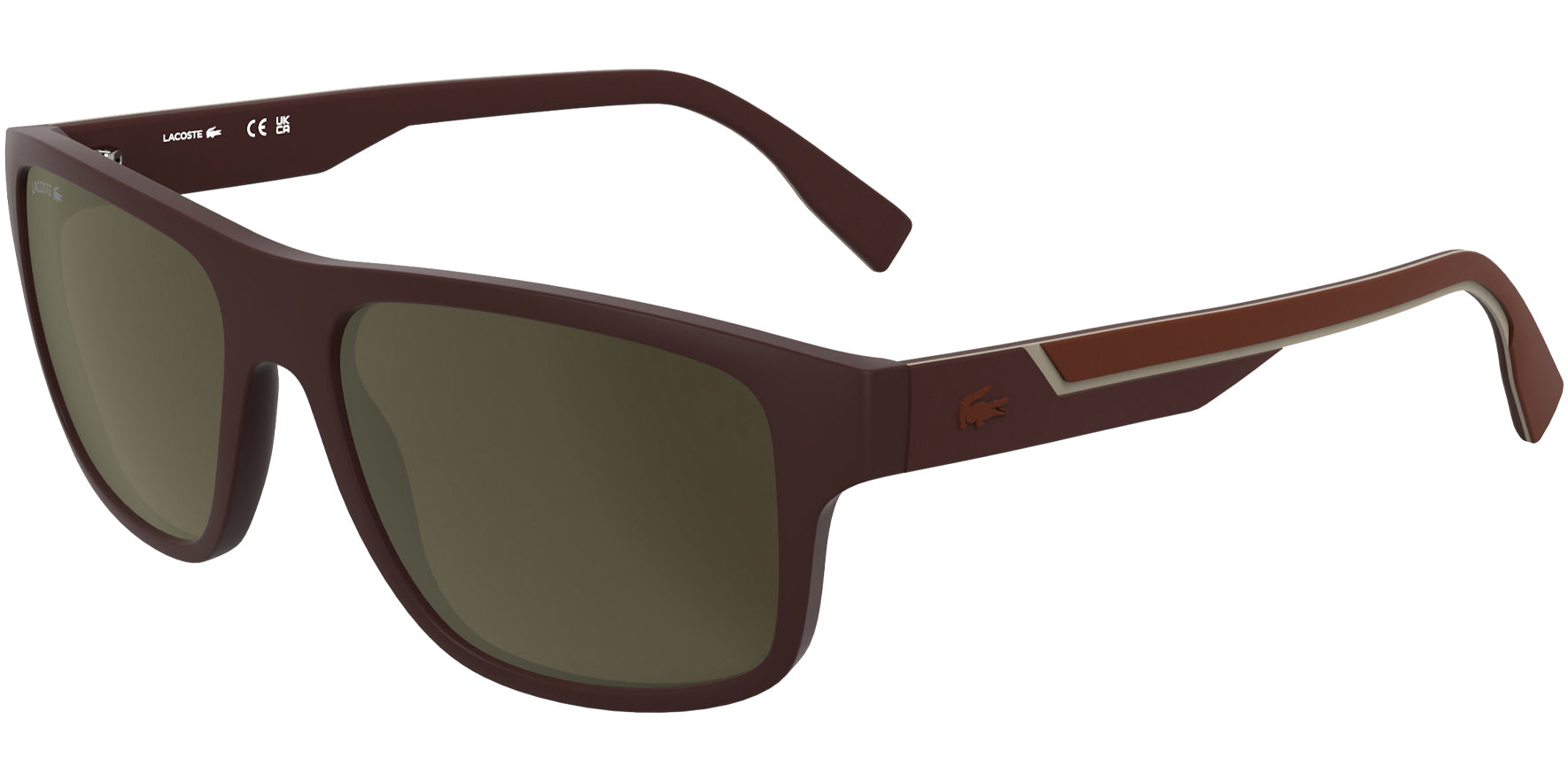 Lacoste Matte Burgundy Navigator w/ Mirror Lens