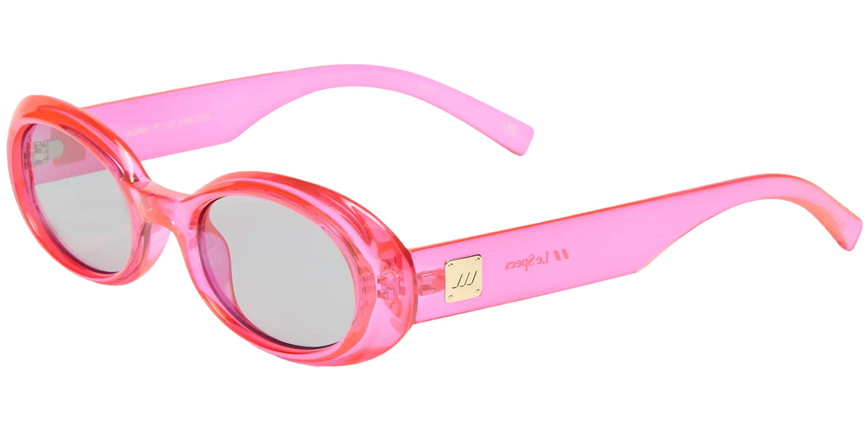Le Specs WORK IT! Hyper Pink Mod Oval w/ Polycarbonate Lens