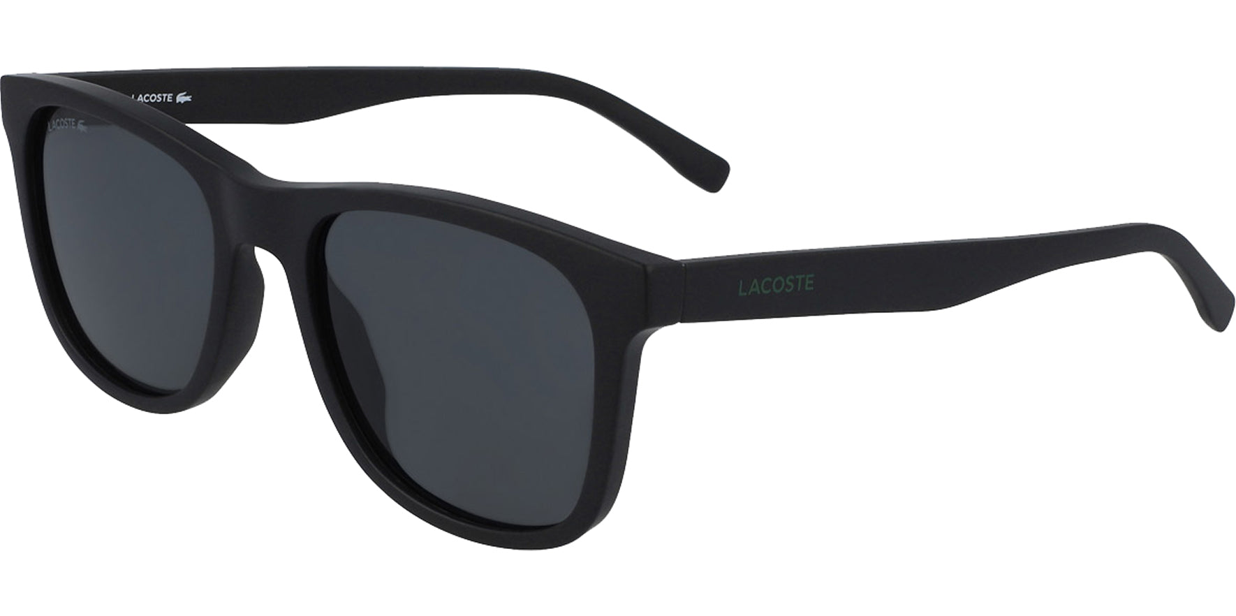 Lacoste Matte Black Recycled PET Soft Square - Eyedictive