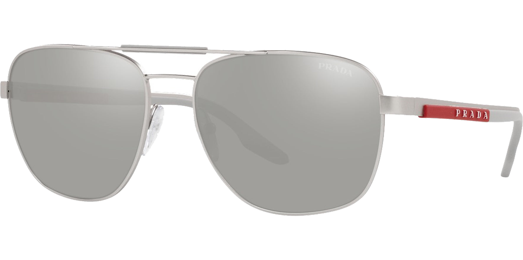 Prada Linea Rossa Matte Silver Navigator - Eyedictive