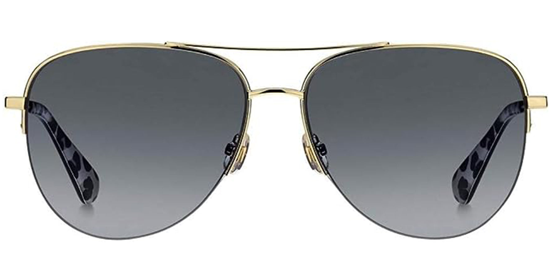 Kate Spade Maisie Gold-Tone/Black Semi-Rimless Aviator