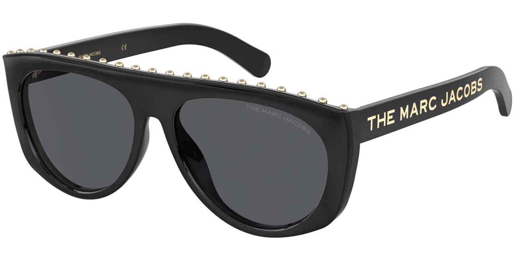 The Marc Jacobs Black Stylized Pilot Sunglasses - Eyedictive