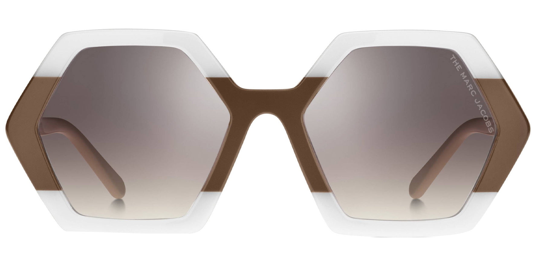 The Mark Jacobs Brown-Nude/White Hexagon - Eyedictive