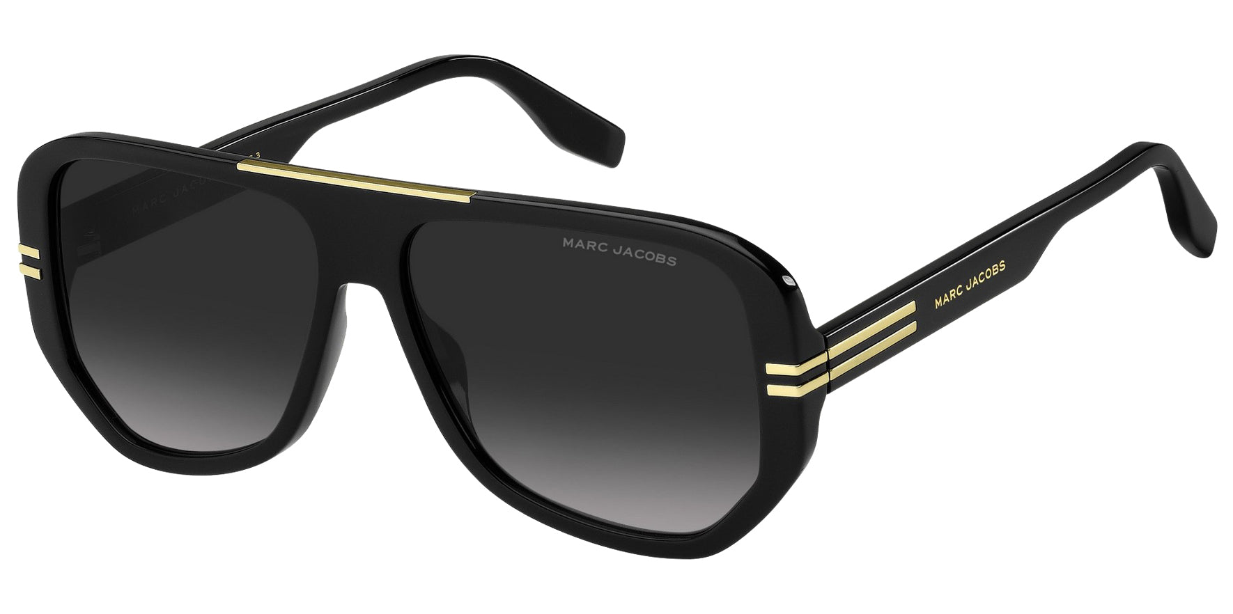 Marc Jacobs Flat Top Geometric Aviator w/ Gradient Lens