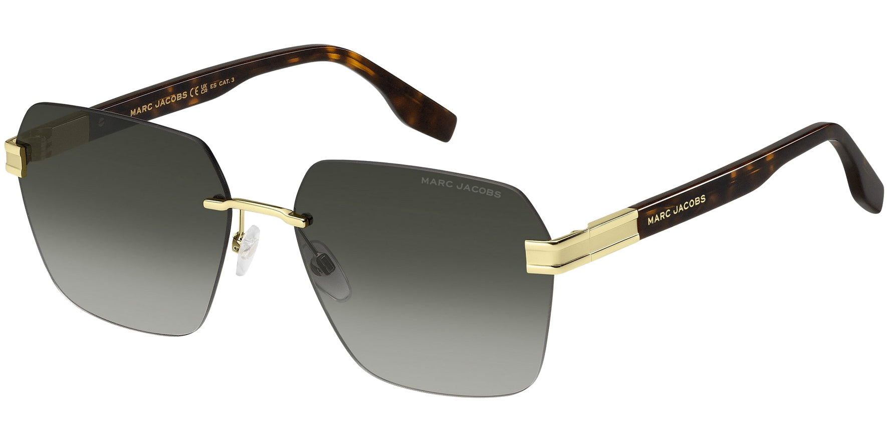 Marc Jacobs Rimless Geometric Square w/ Gradient Lens