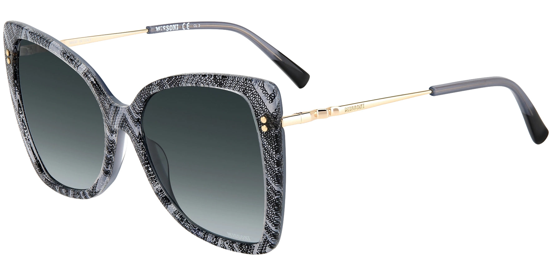 Missoni Fabric Embedded Cat Eye/Butterfly w/ Gradient Lens - Eyedictive