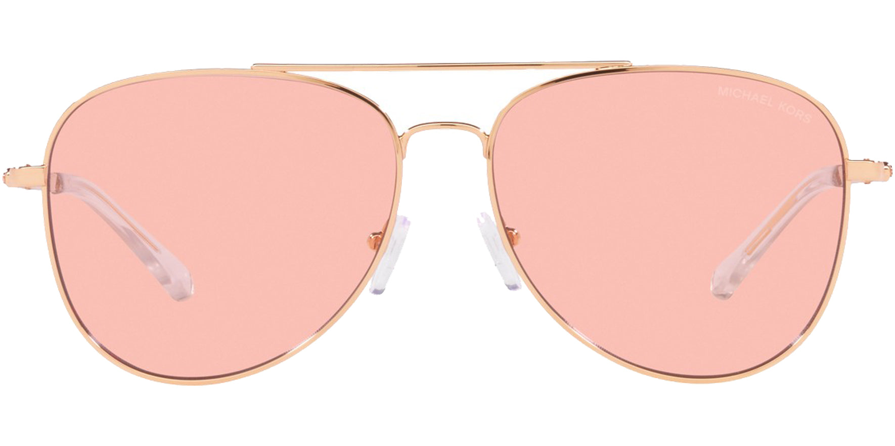 Michael Kors San Diego Rose Gold Aviator w/ Light Pink Lens - Eyedictive