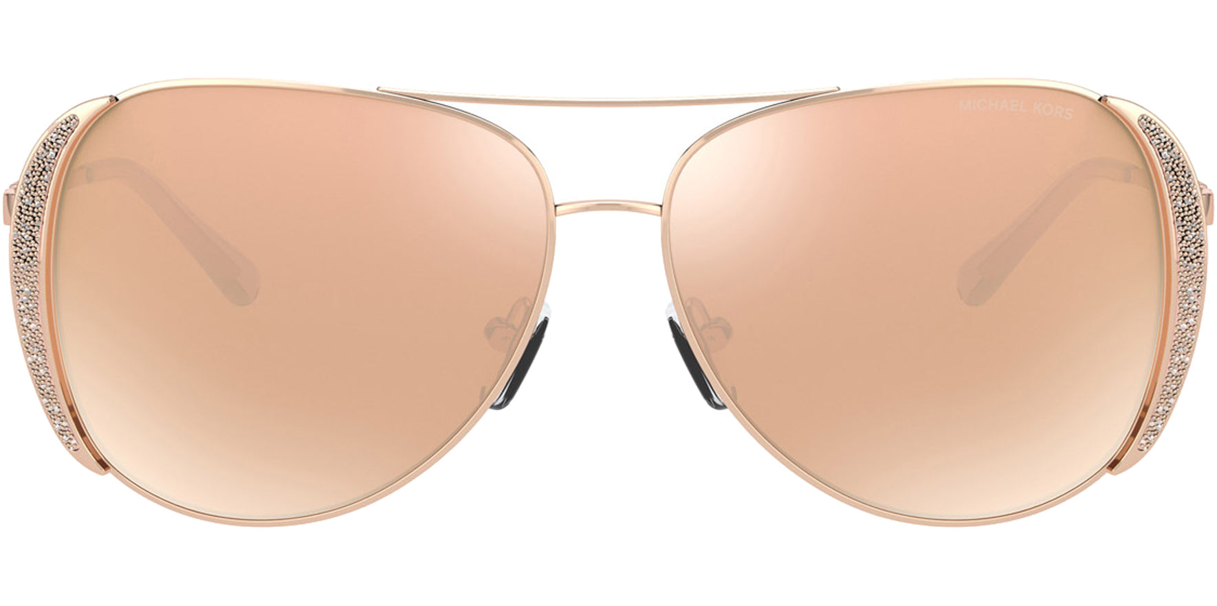 Michael Kors Chelsea Glam Rose Gold-Tone Aviator - Eyedictive