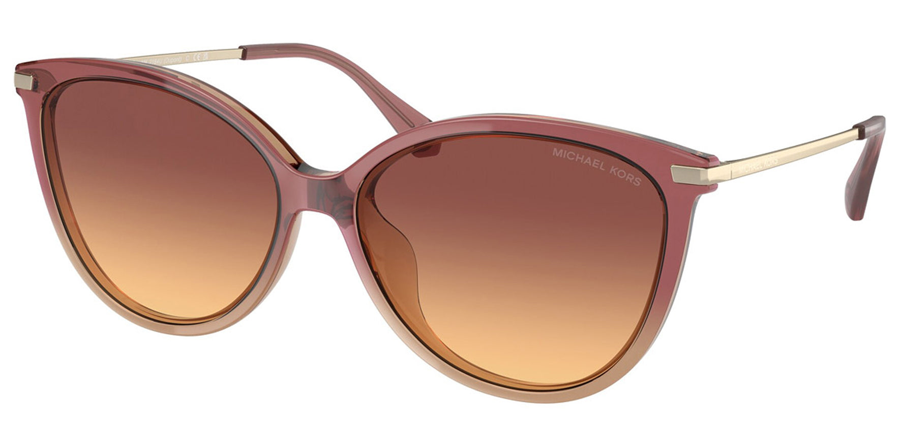 Michael Kors Dupont Dusty Rose Light Brown Cat Eye w/ Gradient Lens