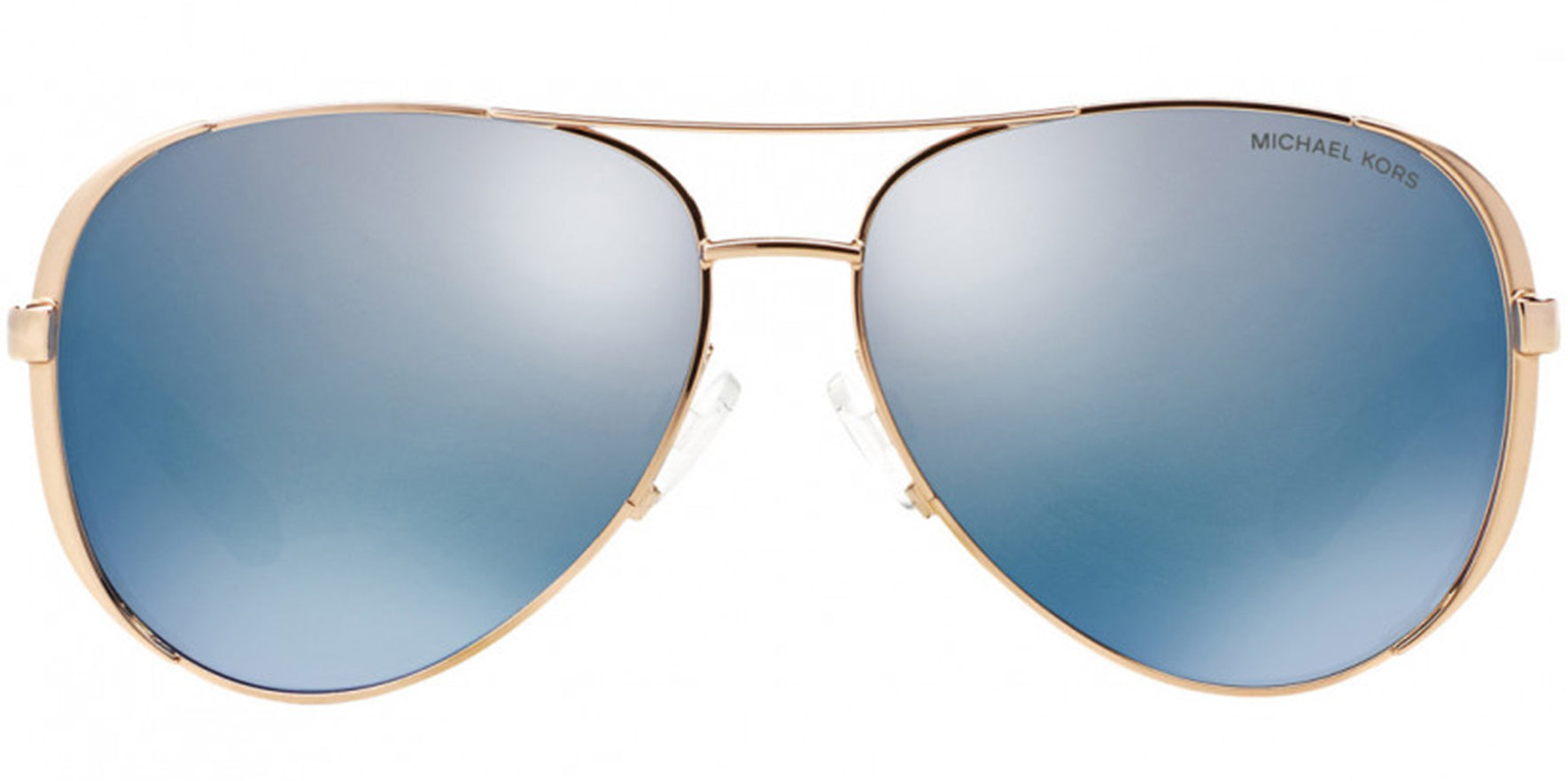 Michael Kors Chelsea Polarized Rose Gold-Tone Aviator - Eyedictive