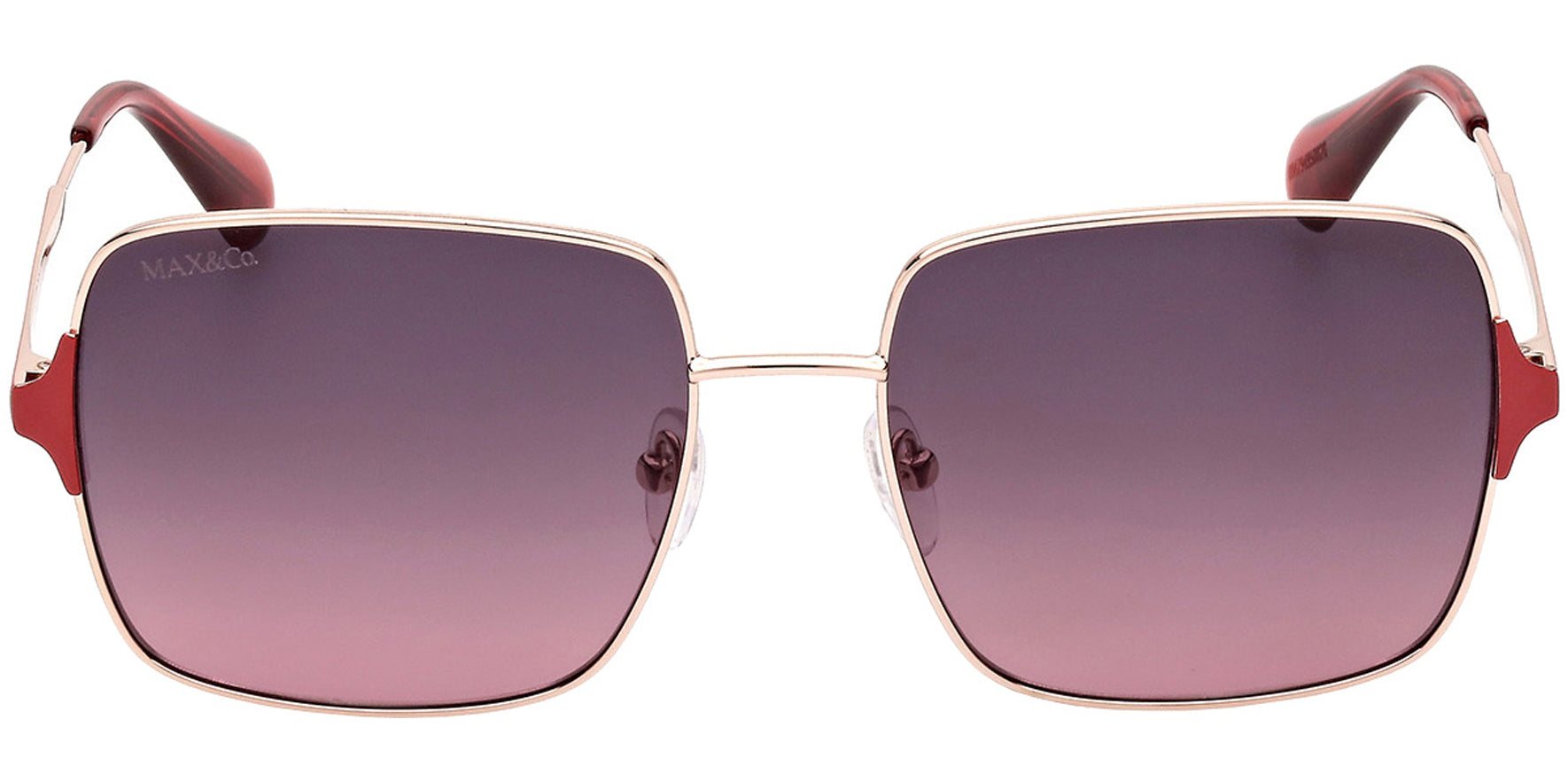 Max & Co Slim Metal Square w/ Acetate Temple Tips