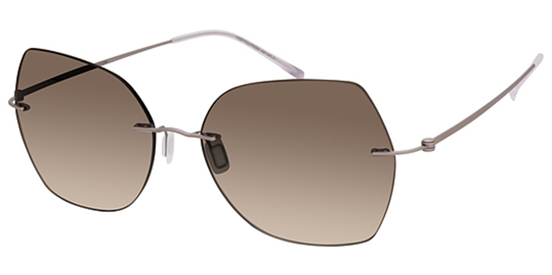 MODO Polarized Titanium Ultra-Slim Rimless Geometric Cat-Eye