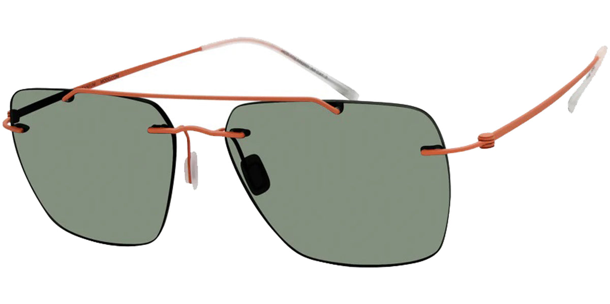 Modo Titanium Polarized Sunglasses 452 54-18-140 Modo Polarized Thin Titanium Rimless Navigator Sunglasses w  main image 2