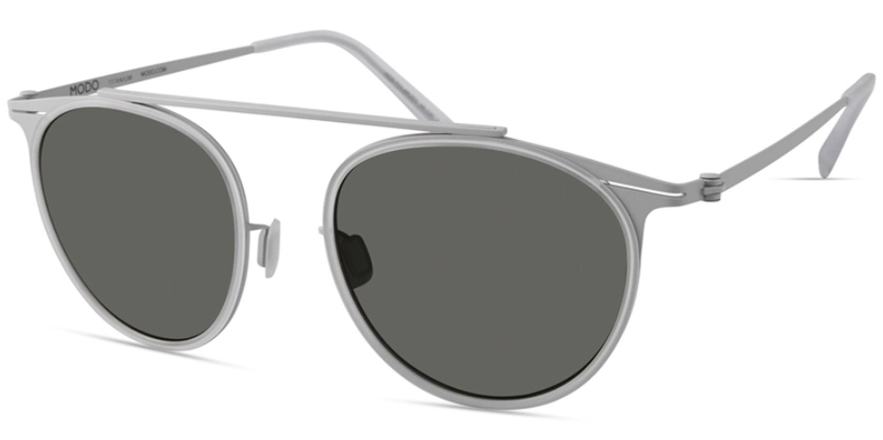 Modo Polarized Thin Titanium Round Brow Bar w/ HCD Lens