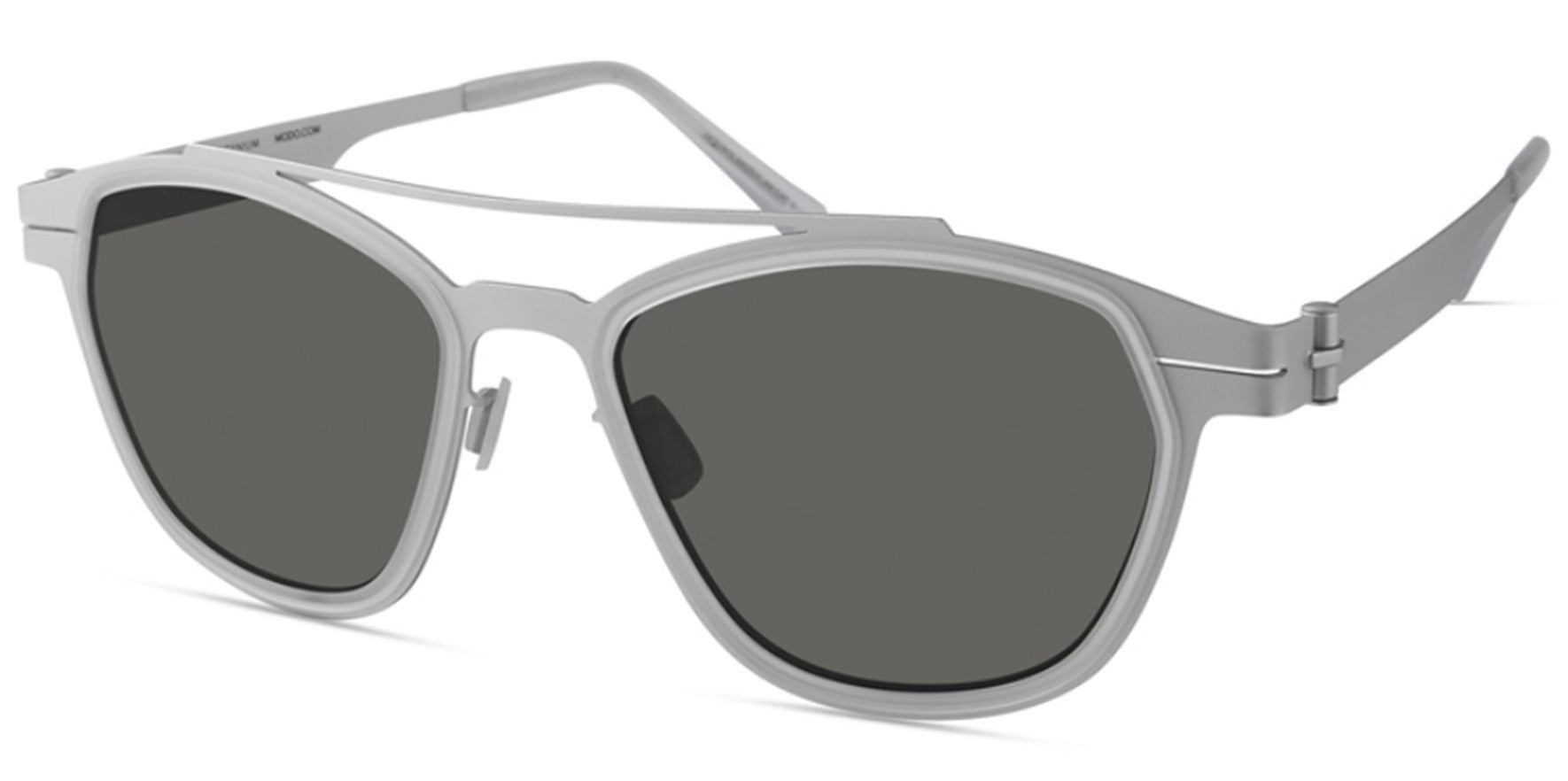 Modo Polarized Thin Titanium Black Gun Aviator w/ HCD Lens