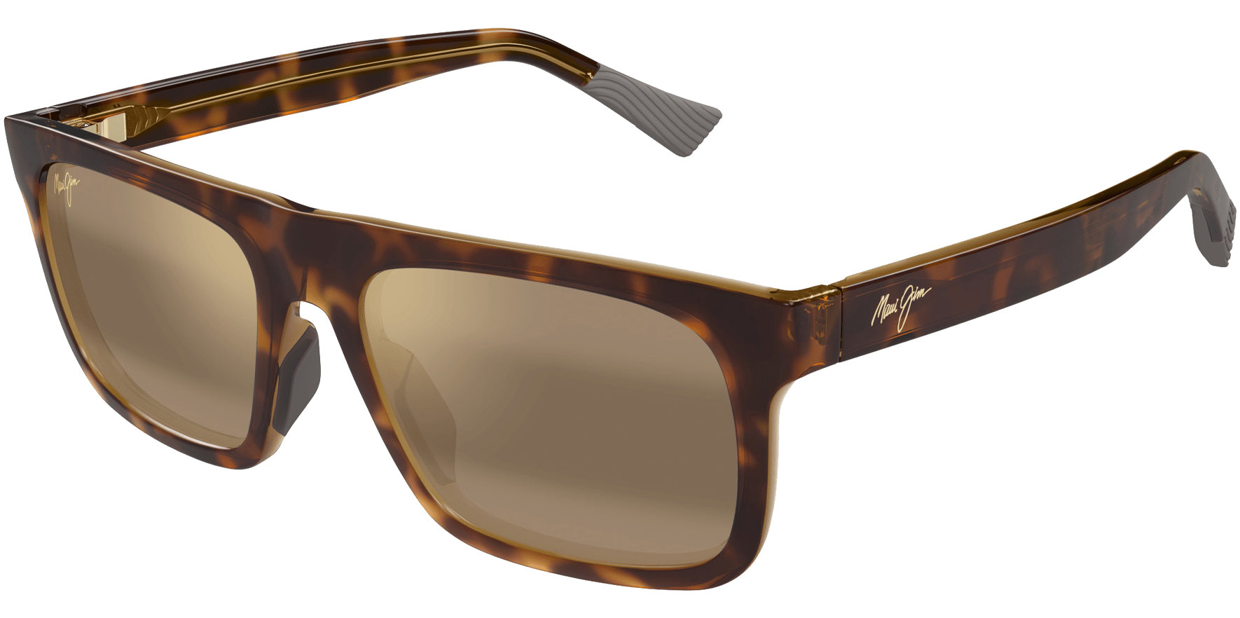 Maui Jim Opio Polarized Light Brown Square w/ Glass Lens