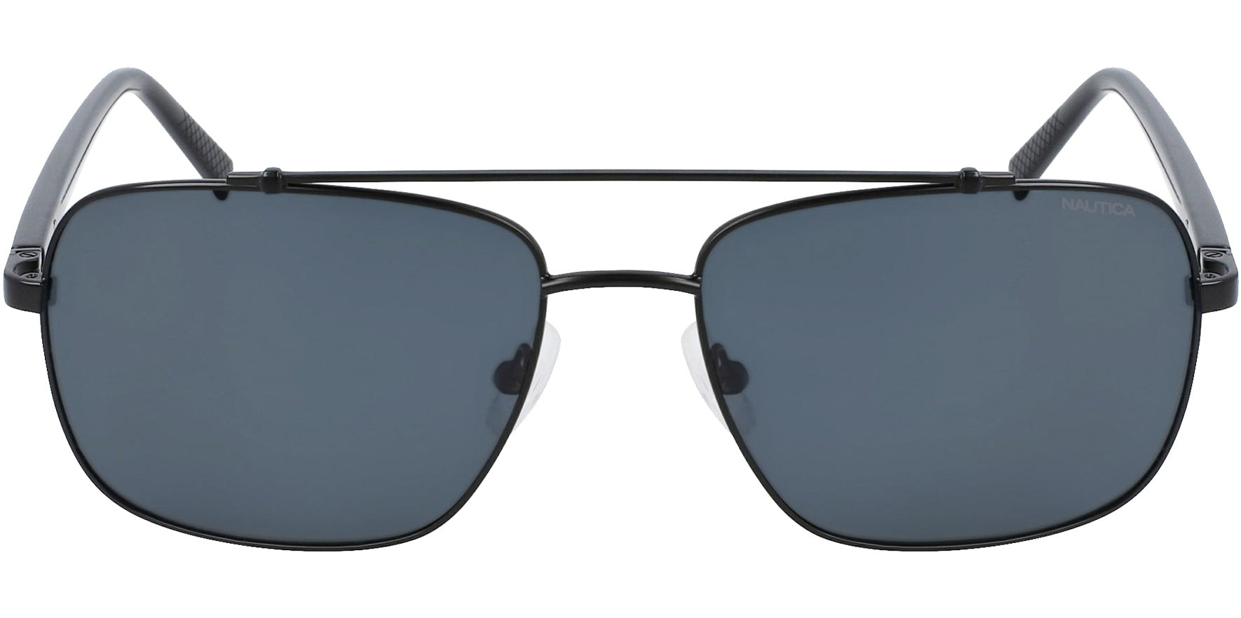 Nautica Polarized Matte Black Square Aviator - Eyedictive