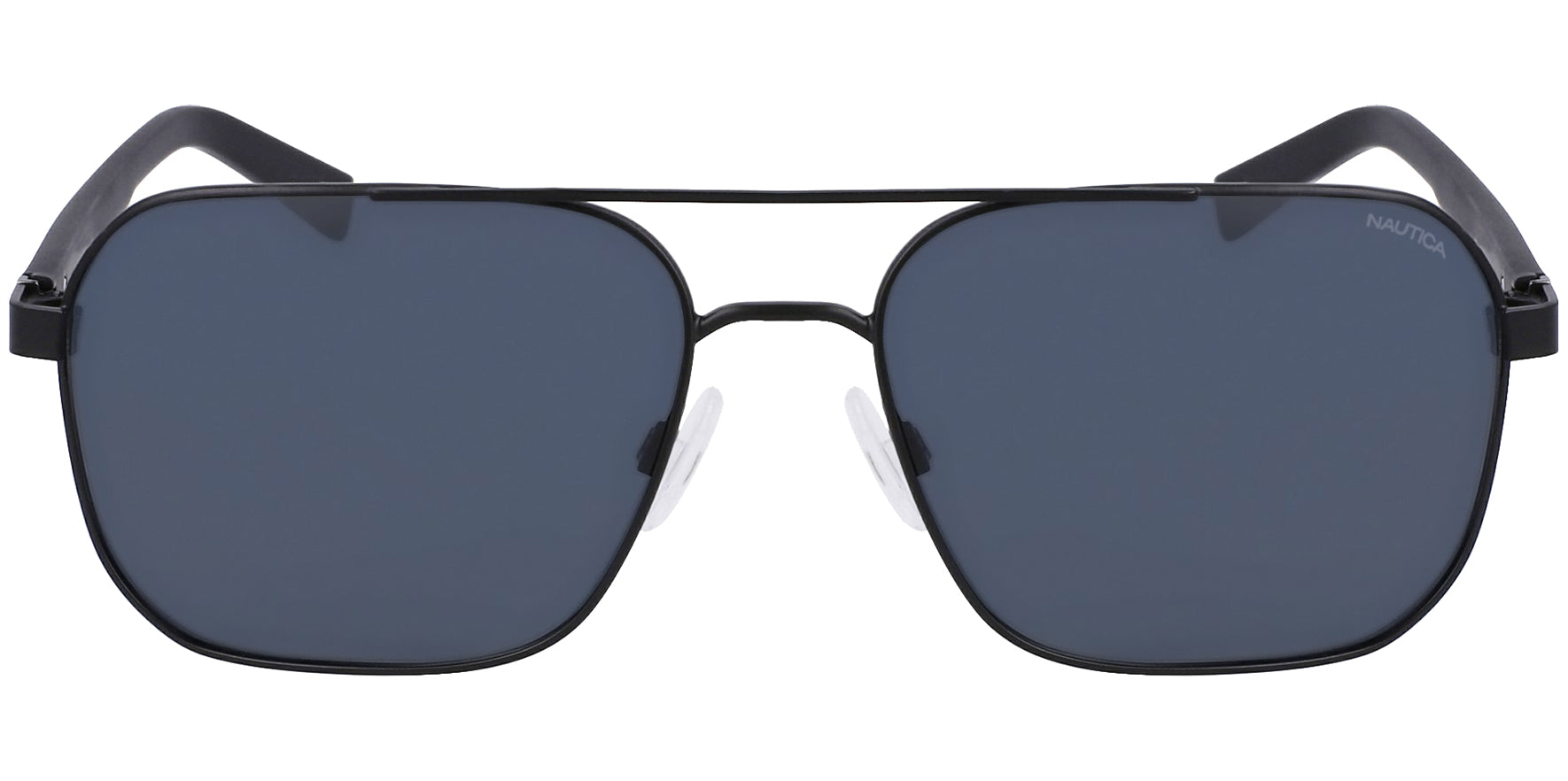 Nautica Polarized Matte Black Square Aviator - Eyedictive