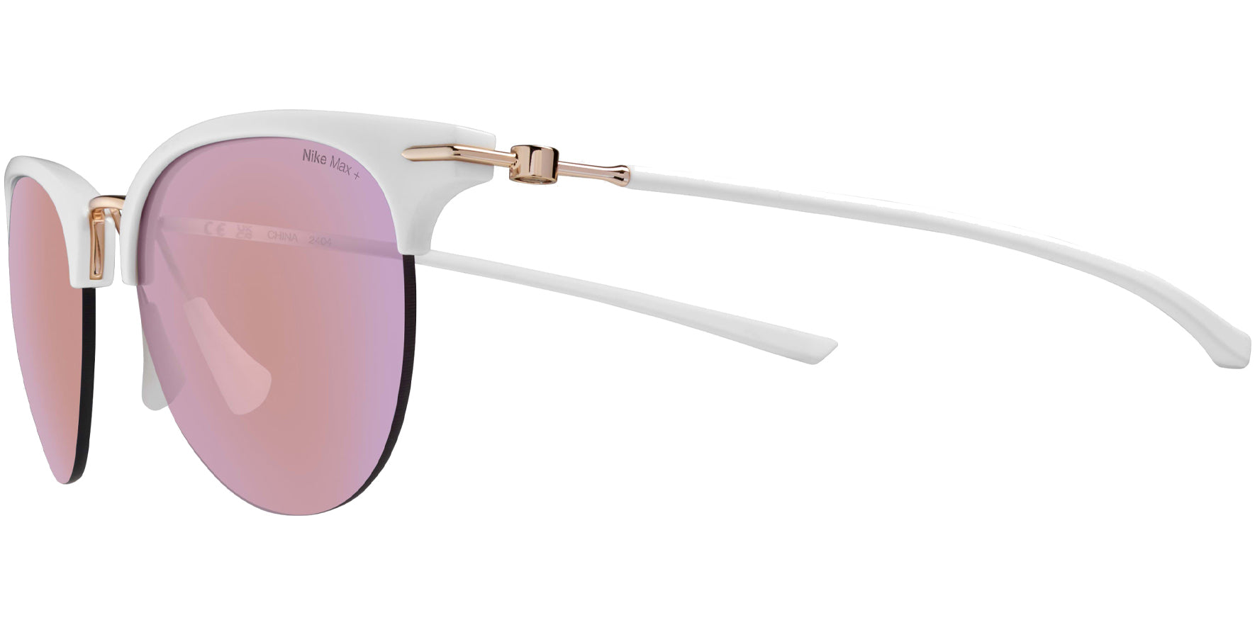 Nike Divot E Semi-Rimless Browline Oval w/ Mirror Lens