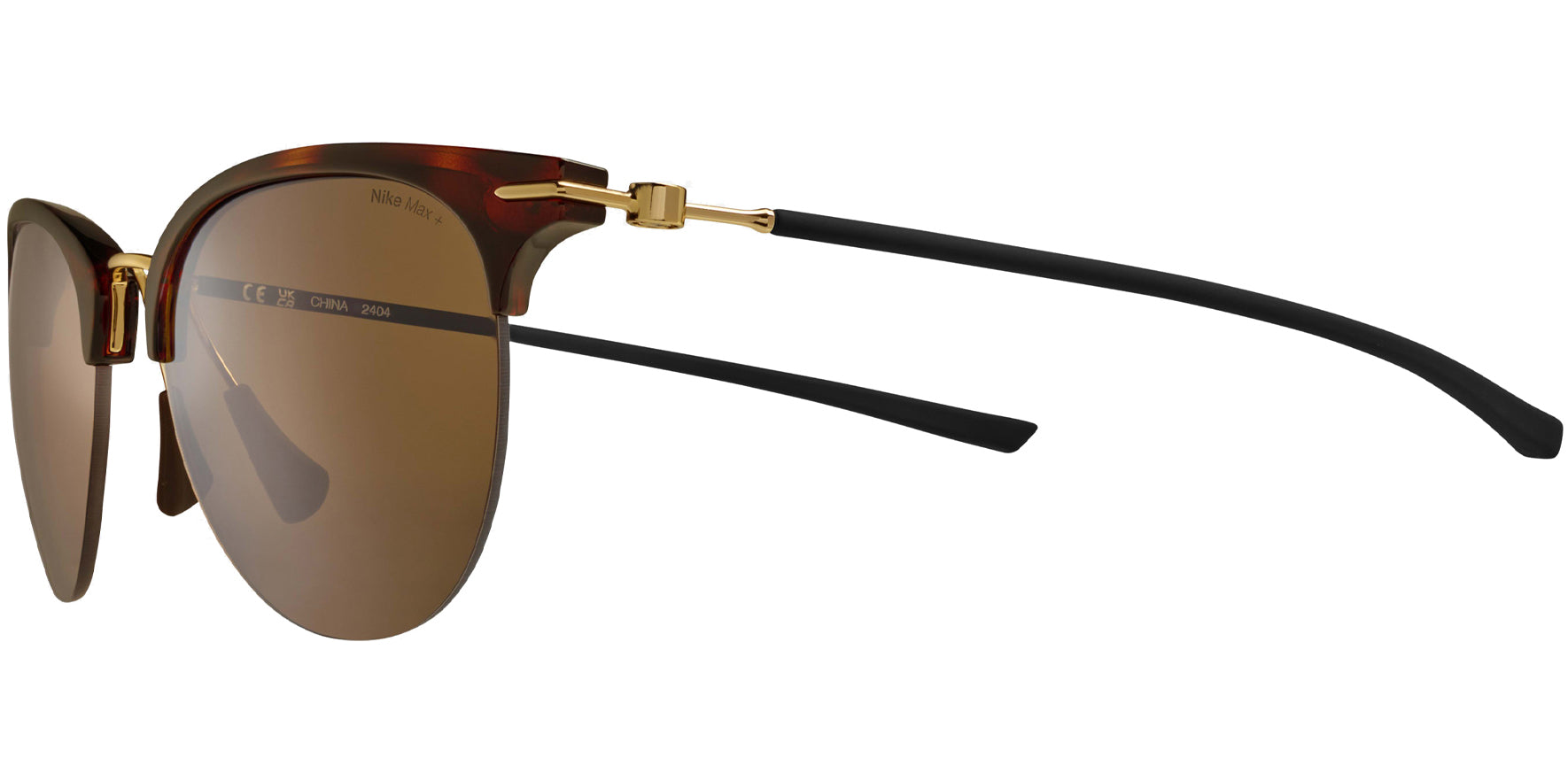 Nike Divot Polarized Semi-Rimless Browline Oval