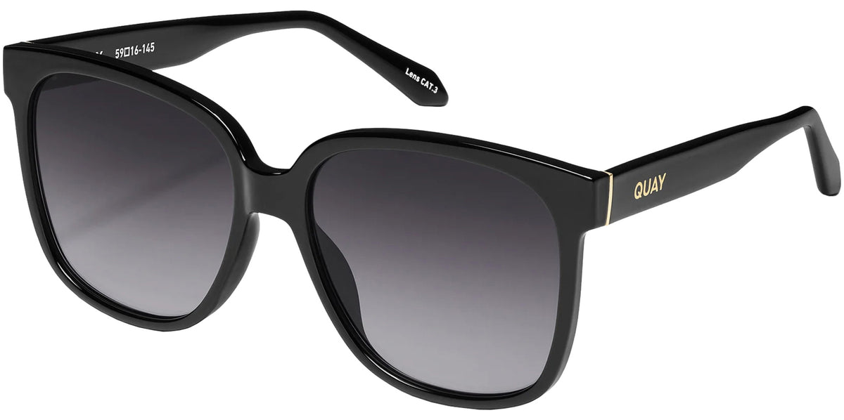Quay Wide Awake Black Square Sunglasses 59-16-145 With Case Quay Wide Awake Brown Prescription Sunglasses main image 3