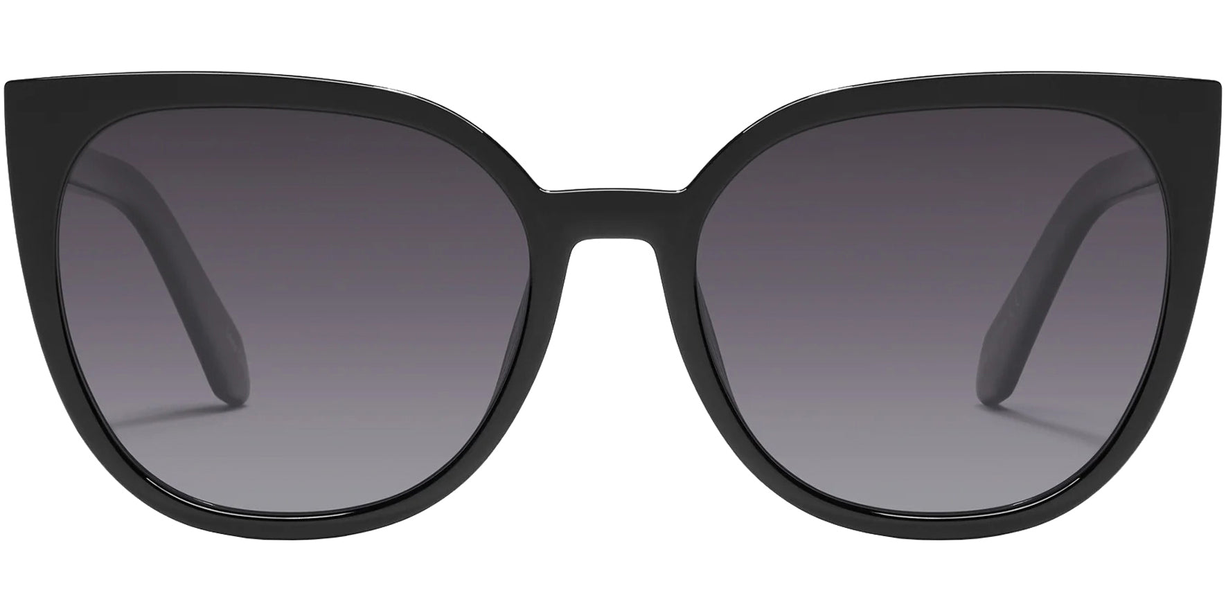 Quay Staycation Polarized Black Rounded Cat-Eye w/ Gradient Lens