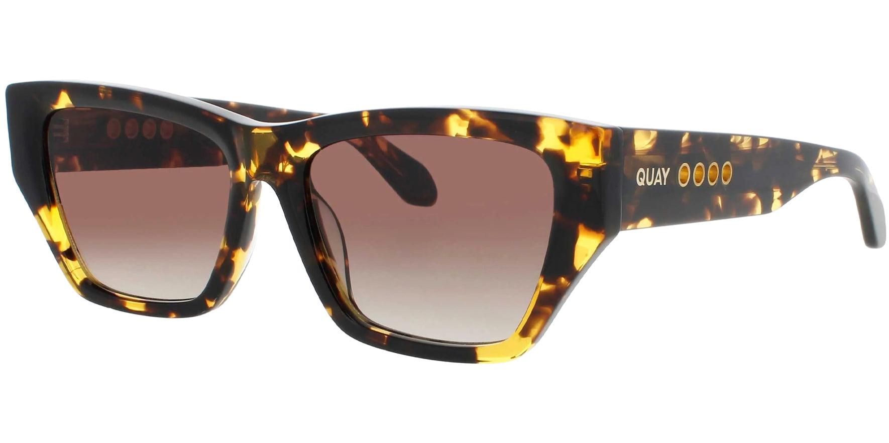Quay No Apologies Chunky Geometric Rectangle w/ Gradient Lens