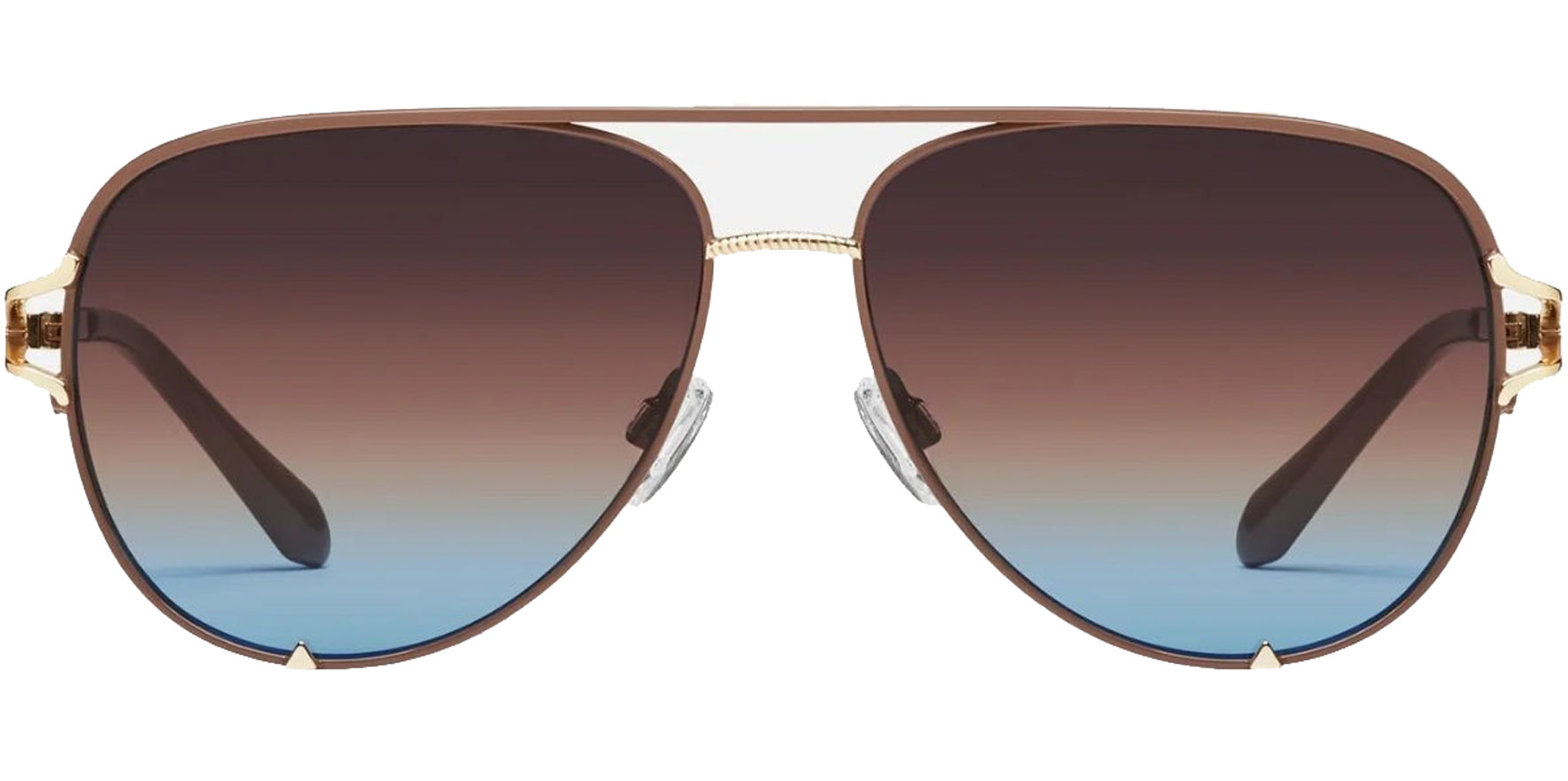 Quay High Key Twist Aviator w/ Gradient Lens